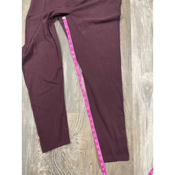 PINK Victoria's Secret Cotton Blend Leggings XL Brown Cross Waist Yoga Lounge - Picture 9 of 9